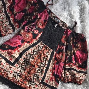 Off the shoulder with spaghetti strap